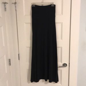 Black, strapless cotton dress